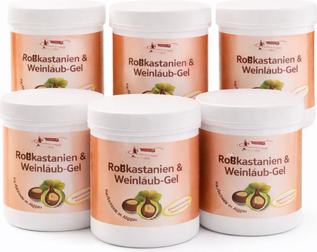 6x250 ml Roßkastanien & Weinlaub-Gel