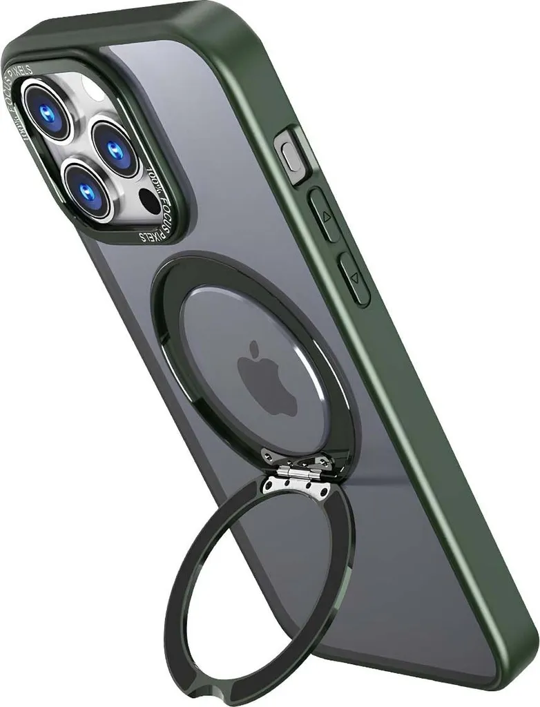 Étui MagSafe iPhone 16 Pro Max Jaym : Anneau de Support et Finition Vert - 4
