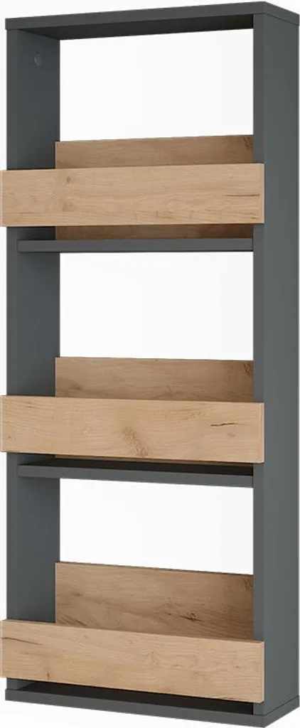 Étagère murale Vicco Repose Chêne doré et Anthracite 40x98cm Model 55584