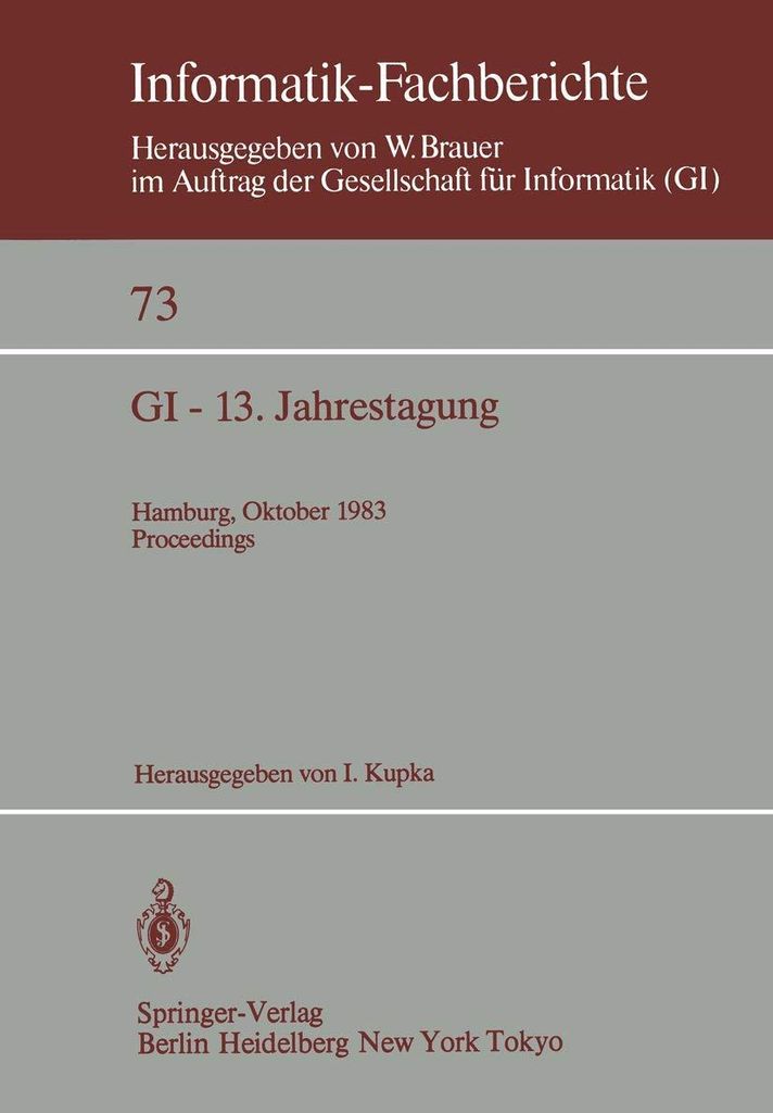 GI - 3. Jahrestagung: Hamburg, Proceedings Band 73