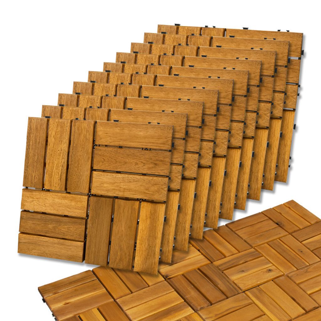 4iQ piastrelle in legno acacia mosaico CLICK piastrella per Immagine del prodotto 