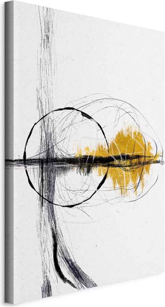 Italienischer Leinwand Leinwandbild - Golden Sunrise (1 Part) Vertical 60x90 cm Abstrakt n-A-1183-b-a