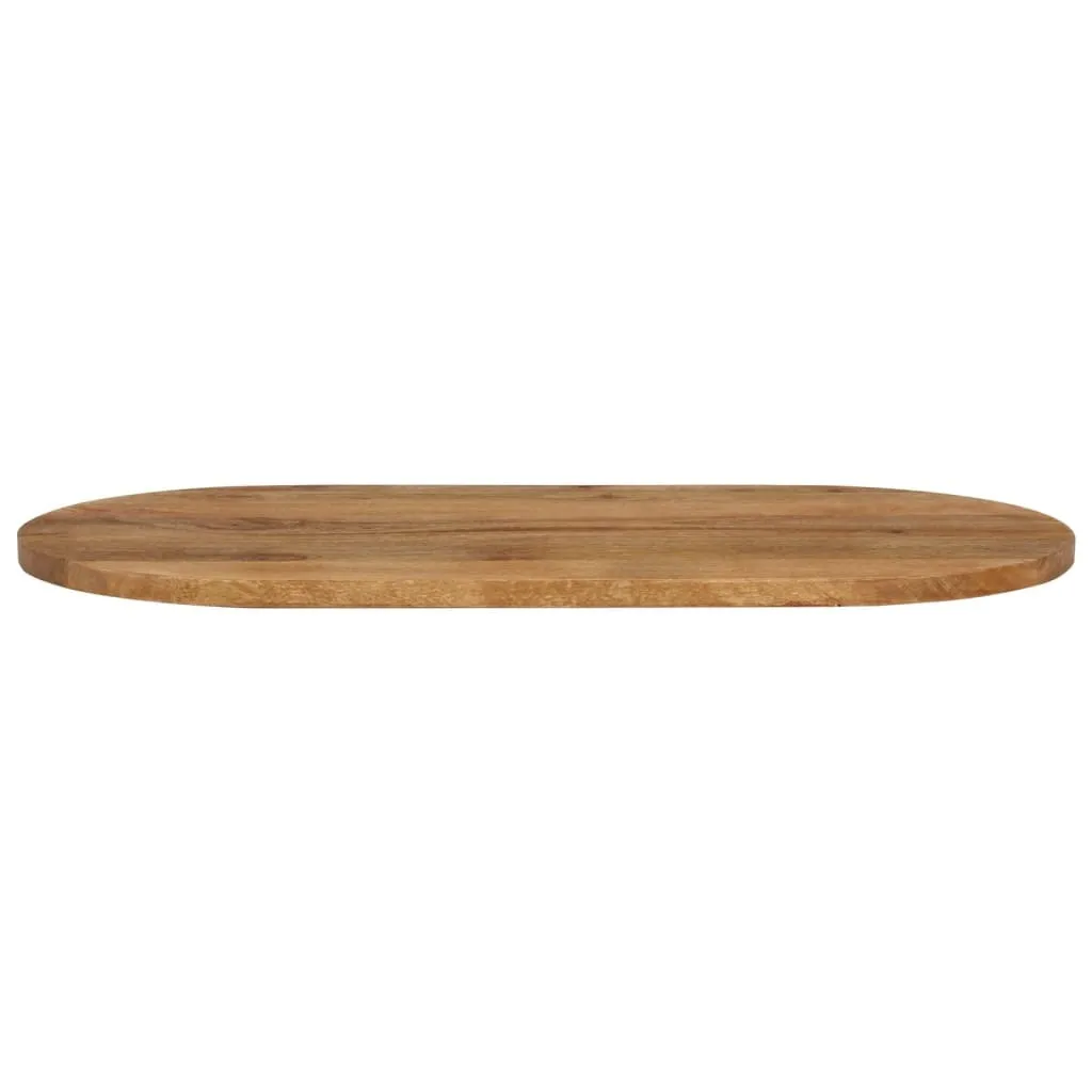 Top Tavolo Ovale SYFAX 110x50 Legno Mango Massello - Look Industrial - 2