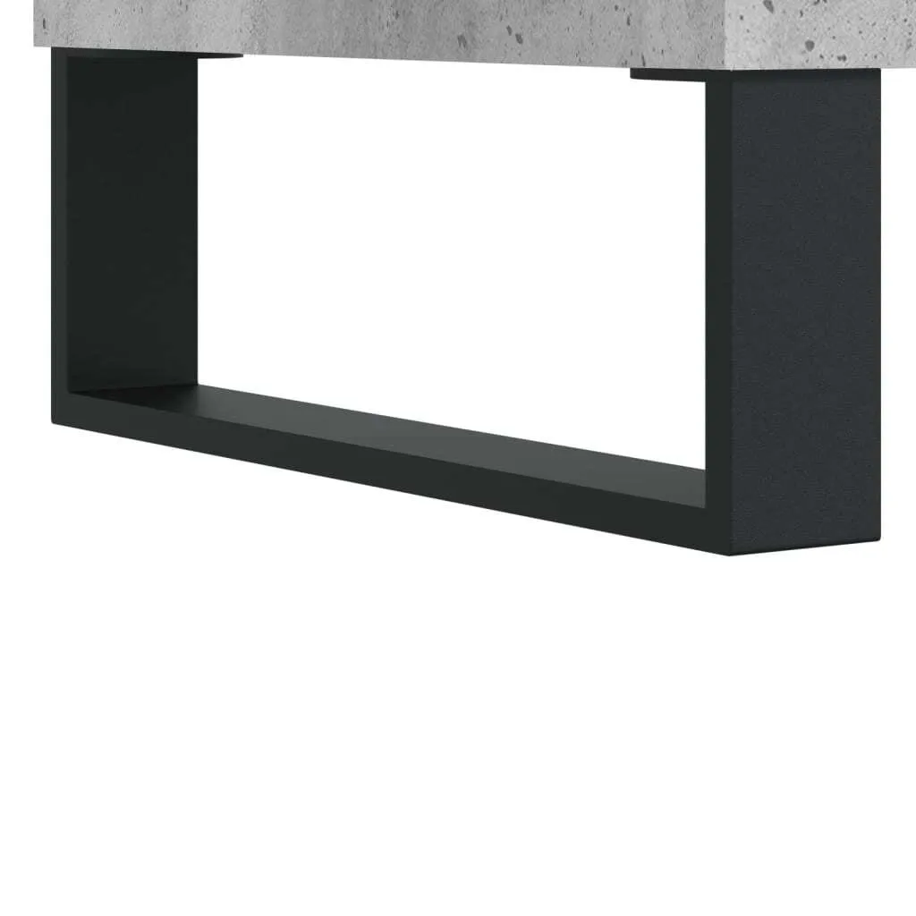 Armadietto Multiuso Grigio Cemento 89 cm - Salvaspazio Legno Duraturo - 9