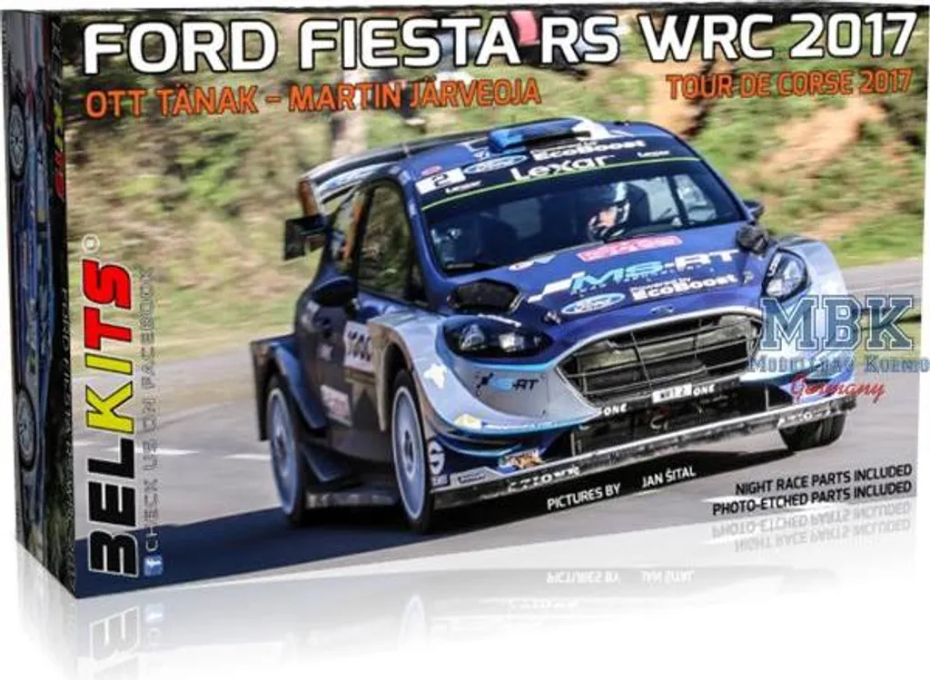 Maquette Ford Fiesta RS WRC 2017 Tour de Corse Belkits BEL013 1/24