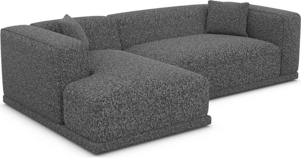 Bouclé L-Form Sofa Diora Graphit Links