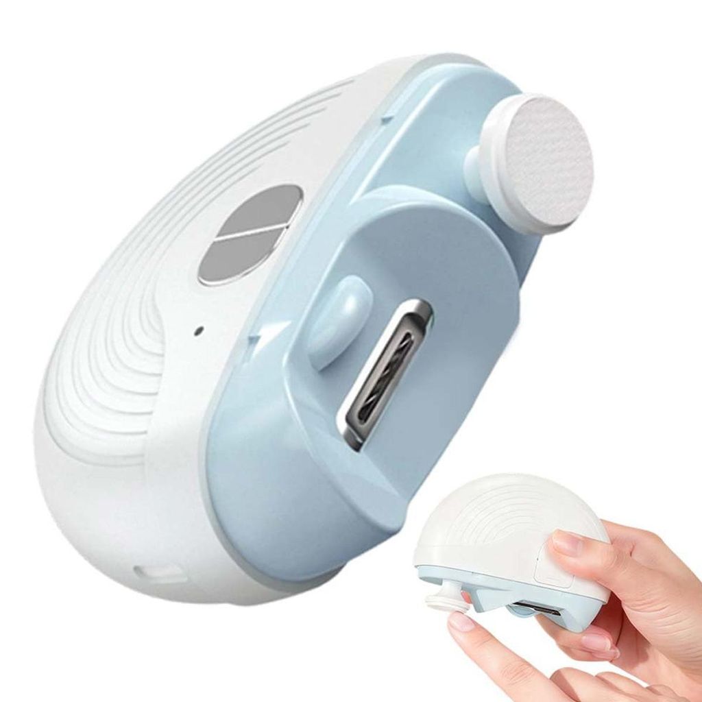 Elektrischer Nagelknipser, Elektrischer Smart-Nagelknipser für Erwachsene und Senioren, :3 Geschwindigkeitsstufen, mit Polieraufsatz, Licht