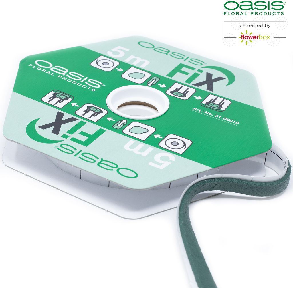 Oasis Fix Klebemasse Knetmasse Doppelklebeband wasserfest 10mm x 5m grün