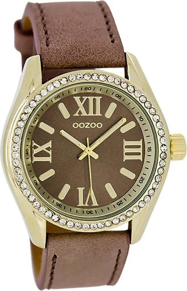 Oozoo orologio da donna e da uomo analogico al quarzo con bracciale marrone Serie Vintage D2UOC5733A