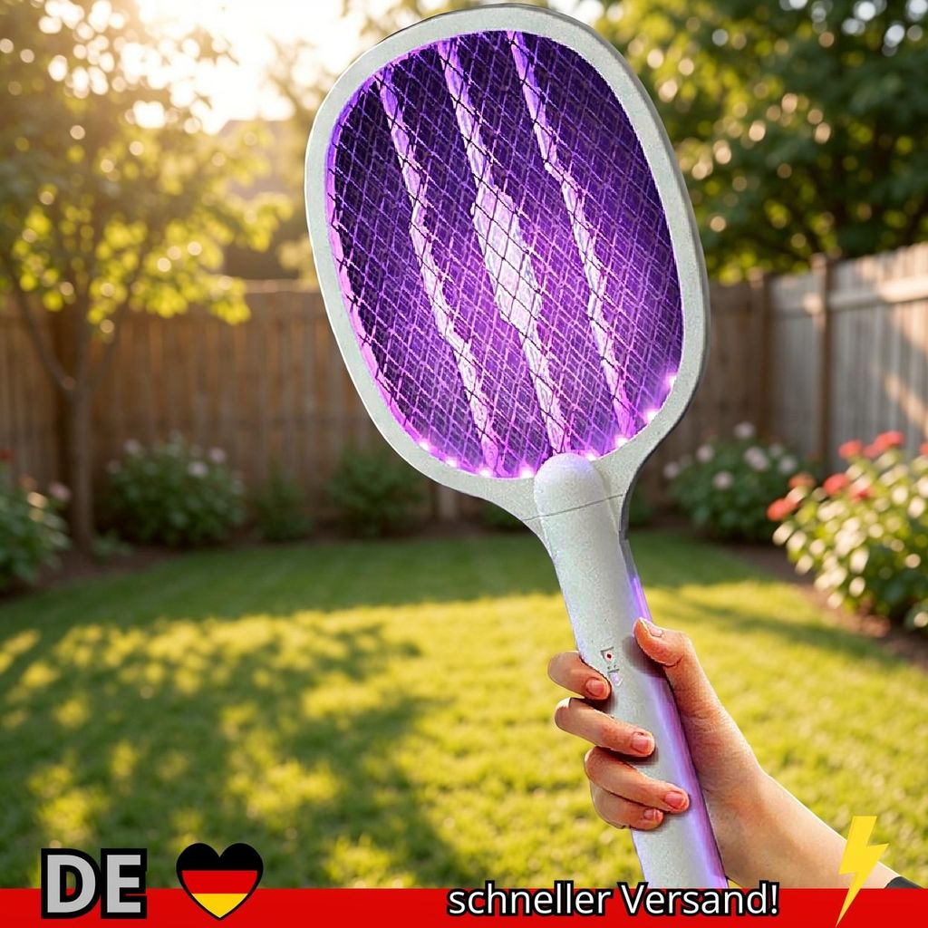 Handgehaltene Elektrische Fliegenklatsche 3000 V Insektenvernichter Schläger