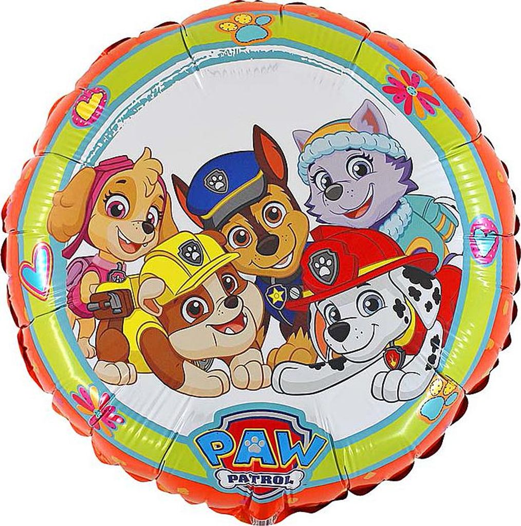 Paw Patrol Pawsome - Palloncino in foil rotondo - 45 cm Immagine del prodotto 