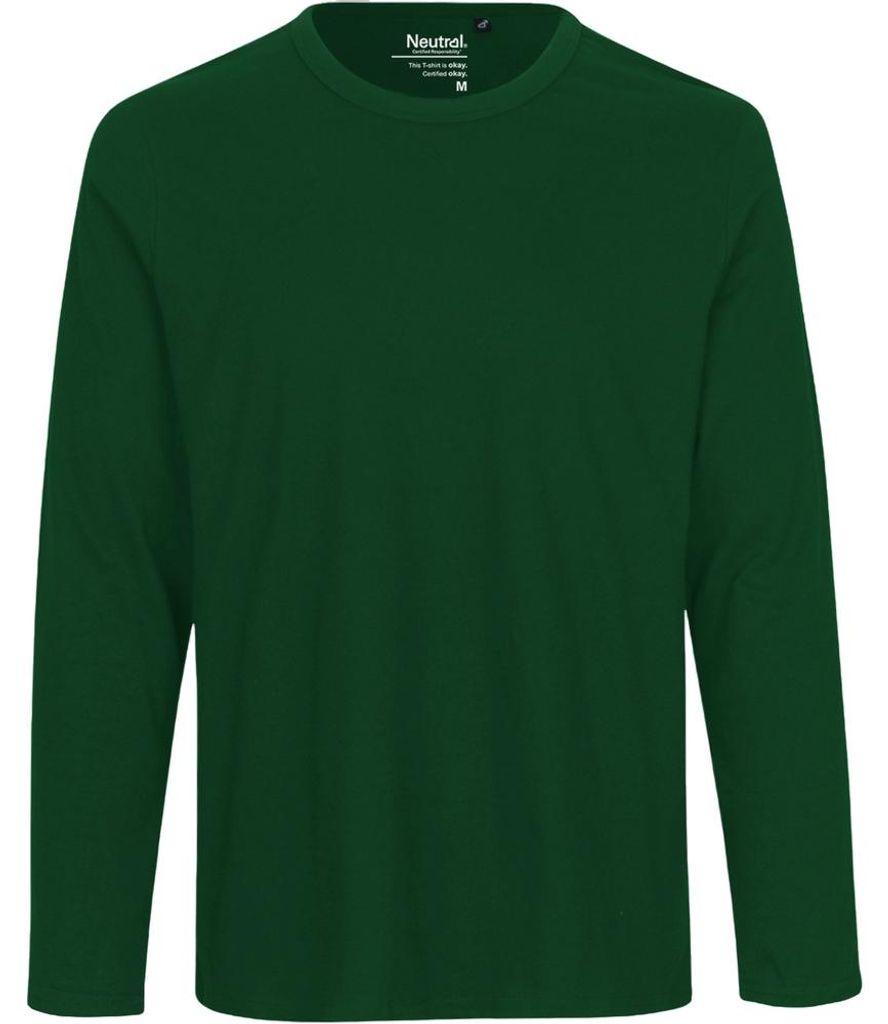 Neutral - T-Shirt für Herren Langärmlig LT4429 (L) (Flaschengrün)
