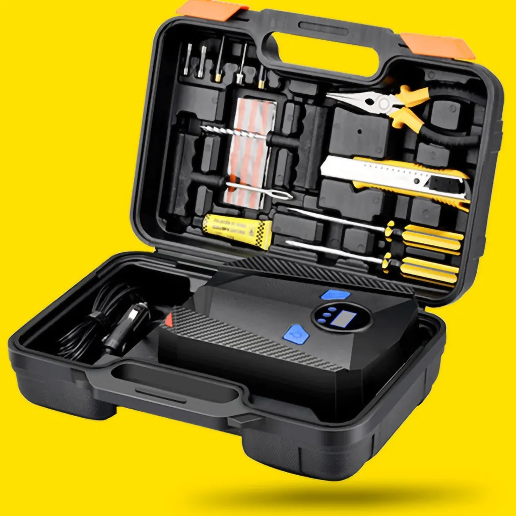 Compresseur d'air portable 12V pour pneus SUV et camionnette avec LED