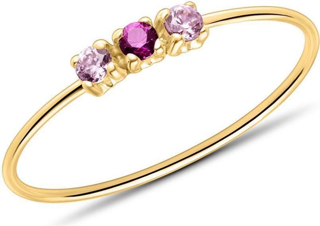 Unique Ring für Damen aus 375er Gold mit Zirkonia