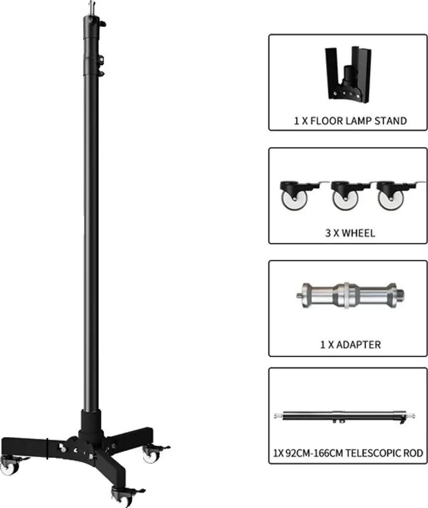 Treppiede 183cm per Luci Studio - Stativo Pesante Pieghevole