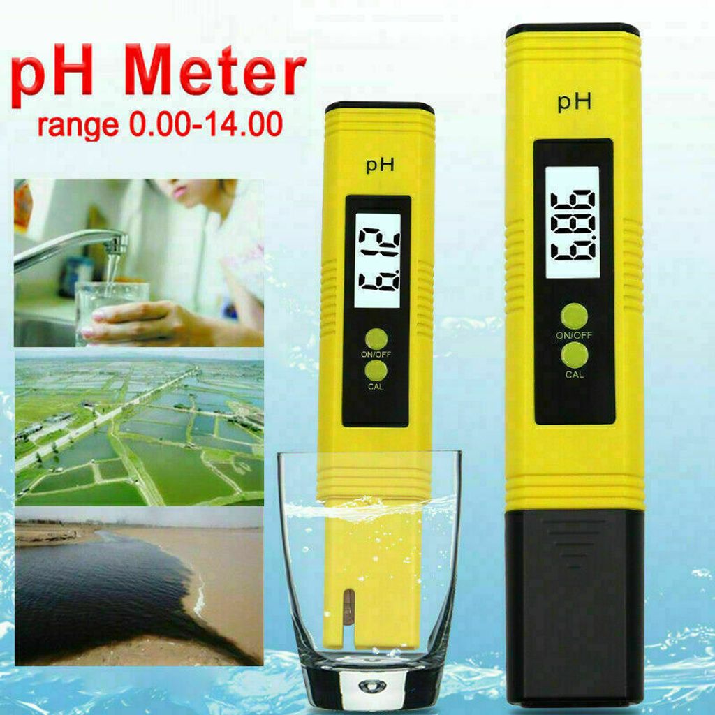 PH Wert Tester Digital Wassertester Messgerät Meter Für Aquarium Pool Prüfer LCD 