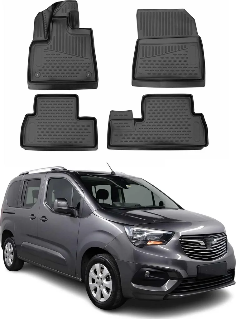 2019-2024 Opel Combo tappetini TPE nero 4 pz