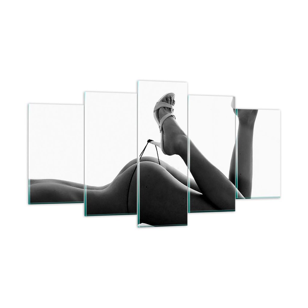 Bilder auf glas - Frau Akt Pose - 160x85cm - Glasbilder - Wandbilder - Bilder - Kunstdruck - zum Aufhängen bereit - Wanddekoration aus Glas - Glas...