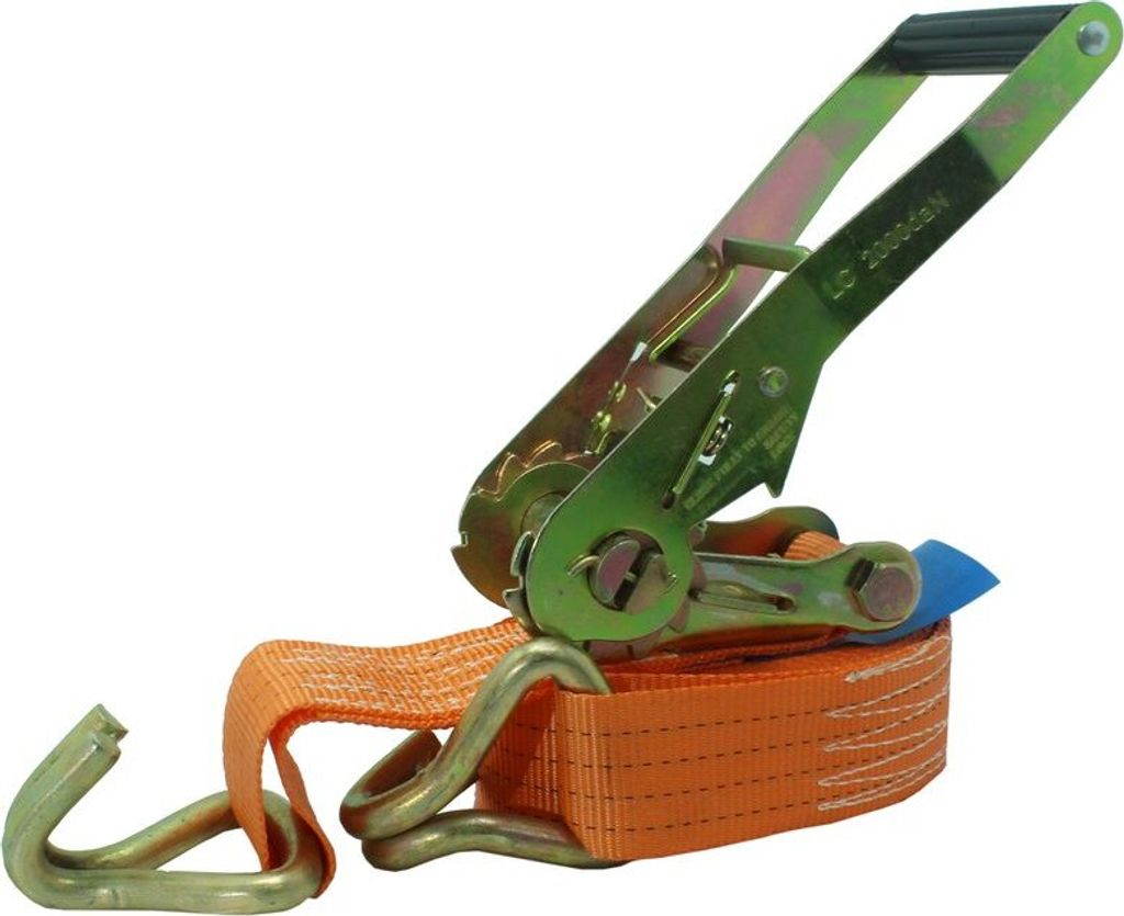 5T 8m Spanngurt mit Spitzhaken 5000 daN Ratschengurt 50 mm Orange Zurrgurt für Auto PKW LKW Transport