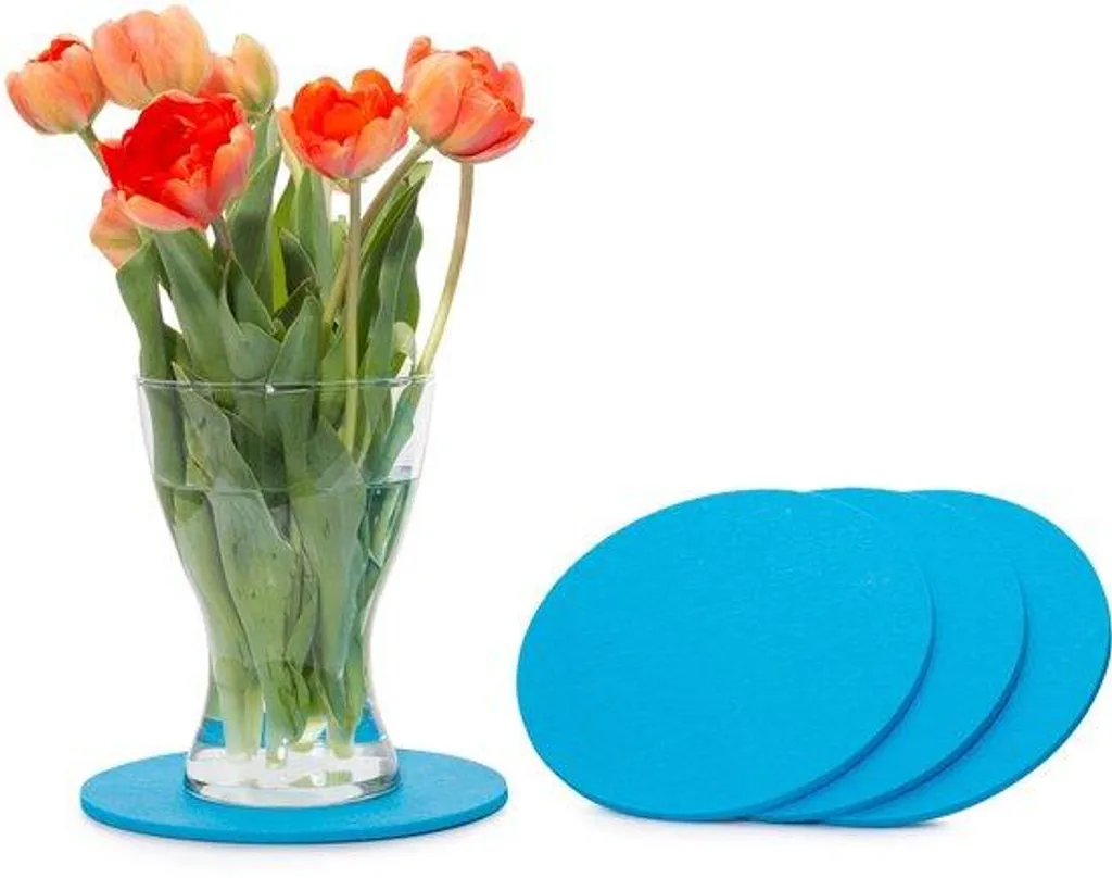 Dessous de verre bleu clair Vilten 25 cm rond pour table de salon