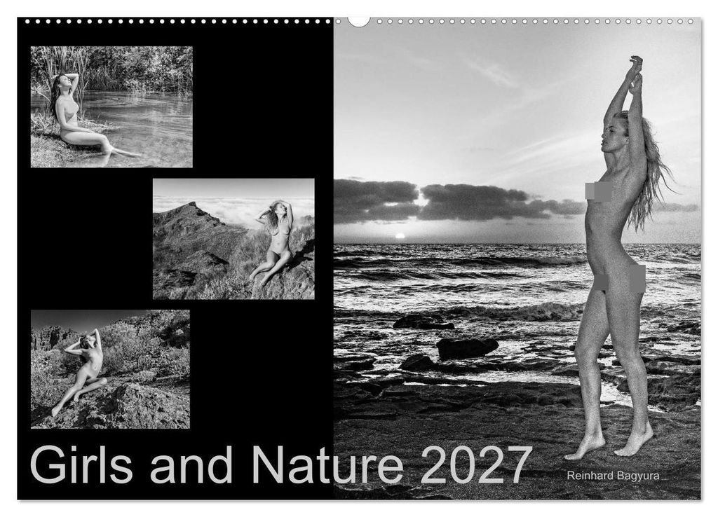 Girls and Nature (Wandkalender 2027 DIN A2 quer), CALVENDO Monatskalender