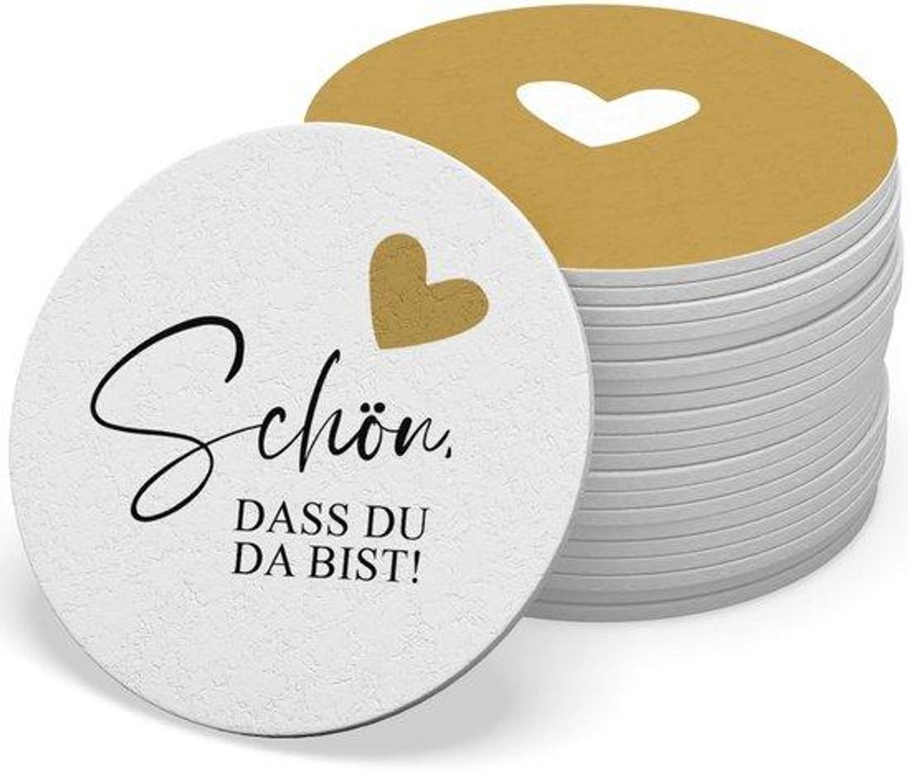 Gläserne Untersetzer Ø 10 cm 20 Stück Tischdekor