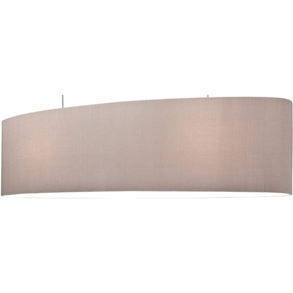 XXL Lampenschirm plissiert oval Sand für Pendelleuchte 2x E27 110cm