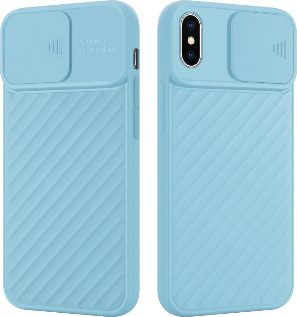 Cadorabo Hülle für Apple iPhone XS MAX Schutzhülle in Türkis TPU Cover Etui Kameraschutz