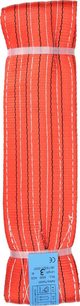 5T 3 Meter Hebeband mit Doppelöse und Schnalle, flaches Hebeband aus Polyester für industrielle Zwecke