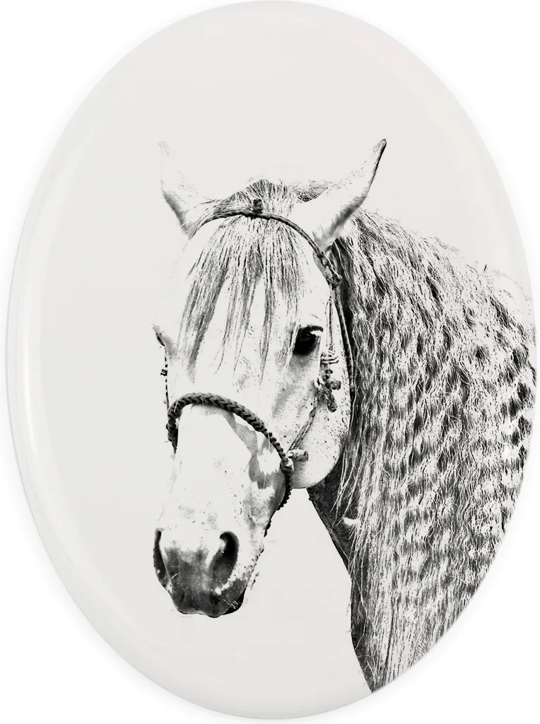 Ricordo Eterno Cavallo Azteco: Targa Commemorativa Ovale Art-Dog