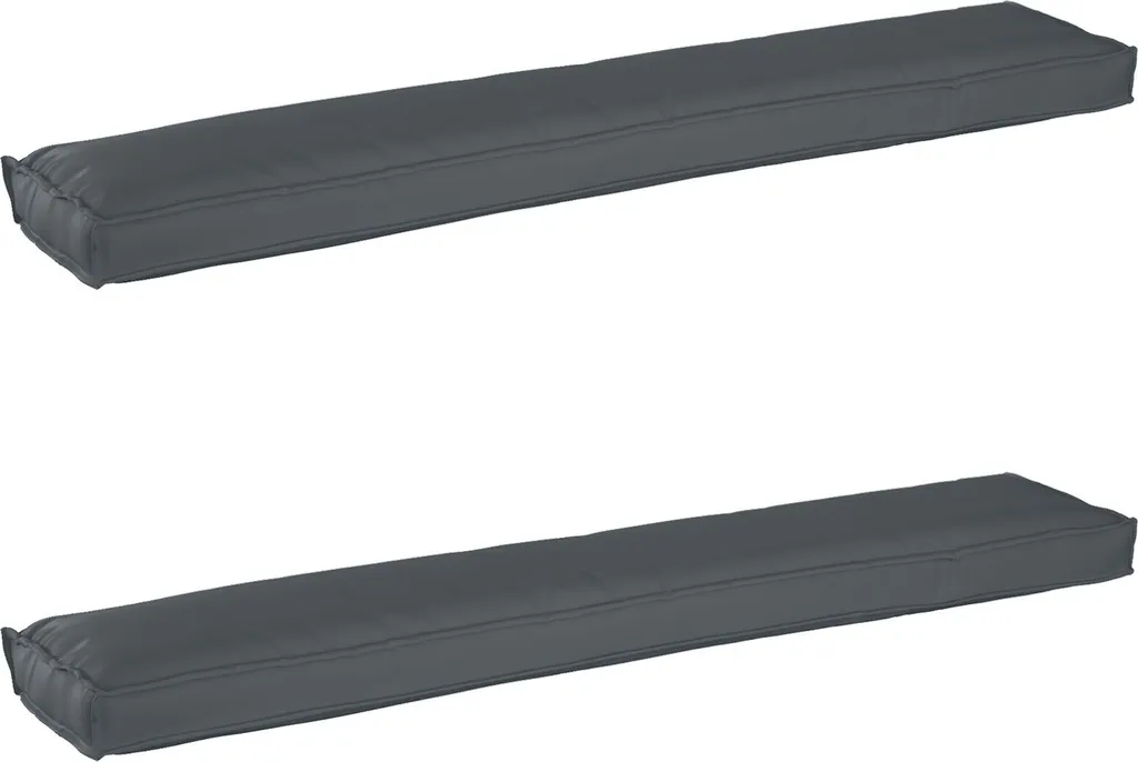 Coussins pour banc en palette anthracite 2 pièces 200x40x8 cm Oxford