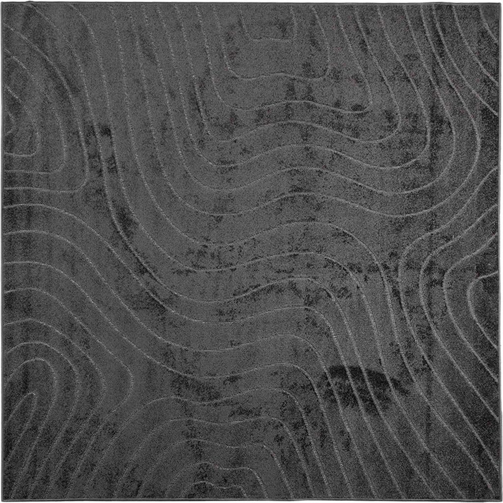 vidaXL Bereichsteppiche PALMERAS Anthrazit 240 x 240 cm Polyester
