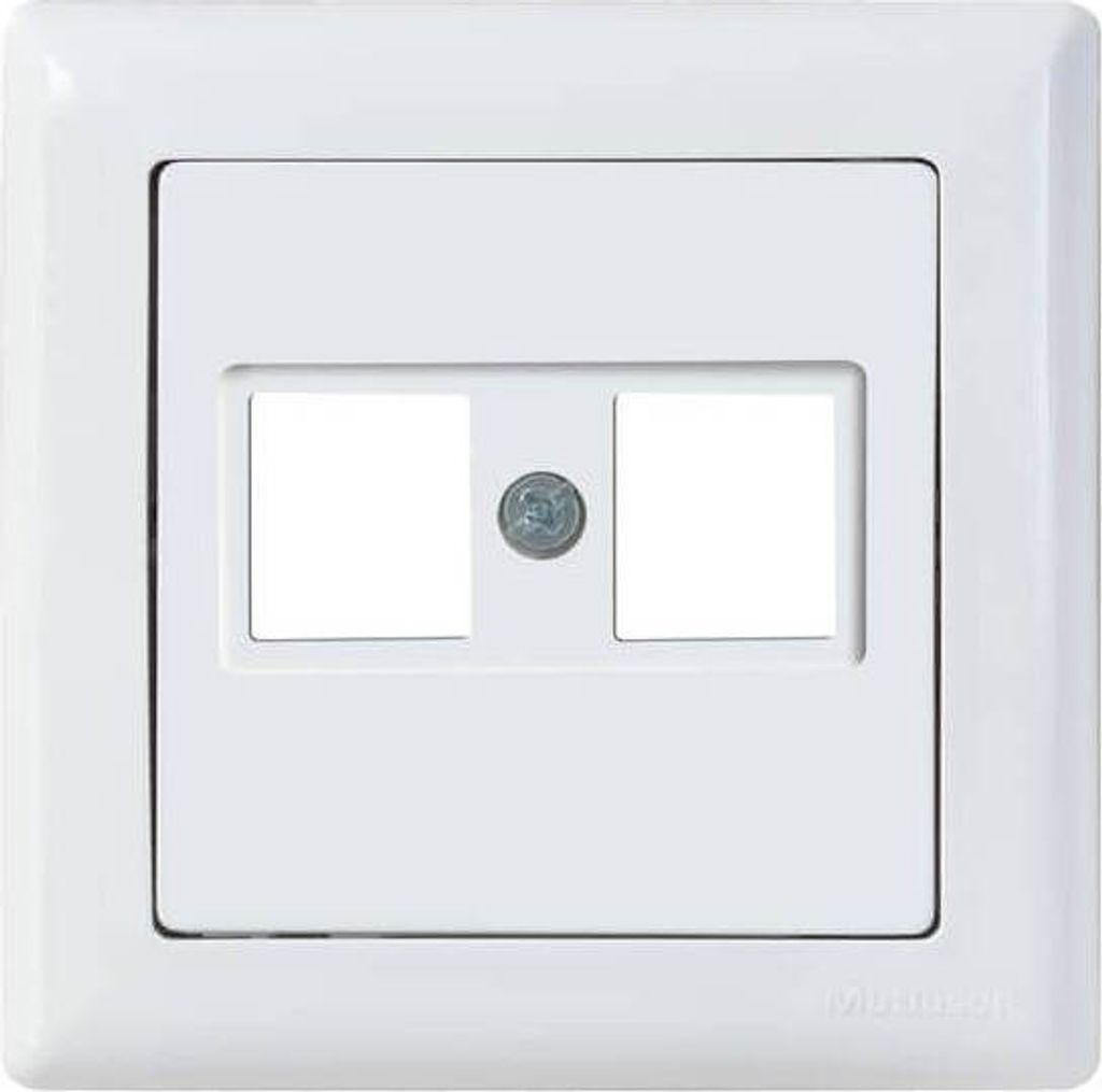 Mutlusan Daria Modul RJ45 Datenbuchse 2fach Weiss Produktbild 