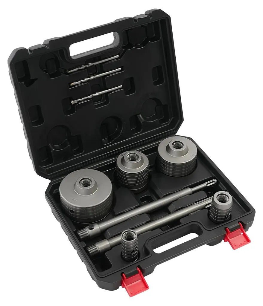 Scies cloches robustes en acier au carbone noir, kit complet 9 pcs
