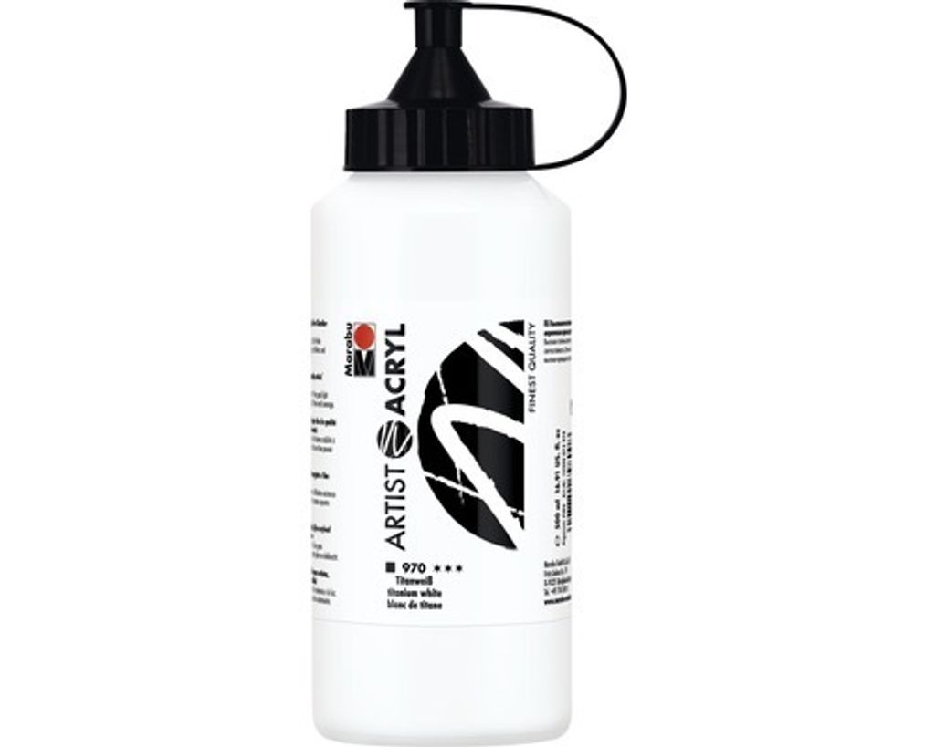 Marabu Künstler-Acrylfarbe Artist Acryl 500 ml titanweiß Produktbild 