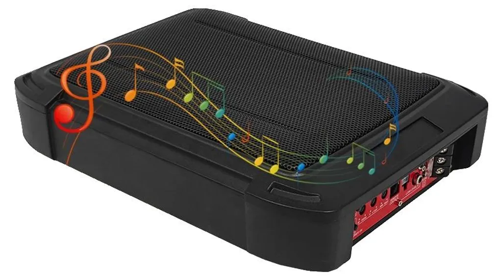 Caisson de basse actif plat pour voiture 1000W - Subwoofer de siège