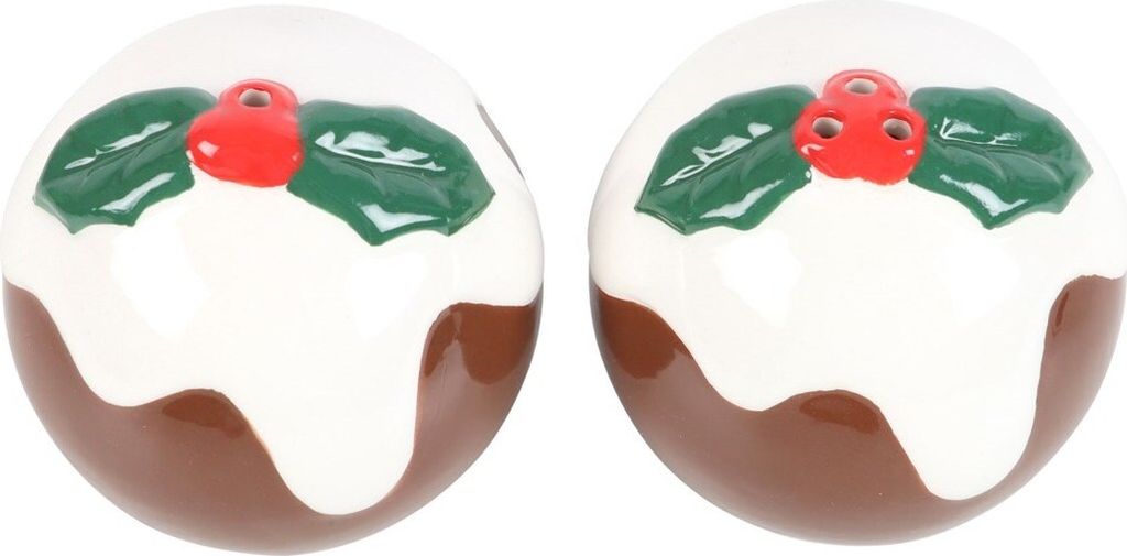 Something Different - Plumpudding - Salz- und Pfefferstreuer - Dolomitgestein SD6113 (Einheitsgröße) (Braun/Grün/Weiß)