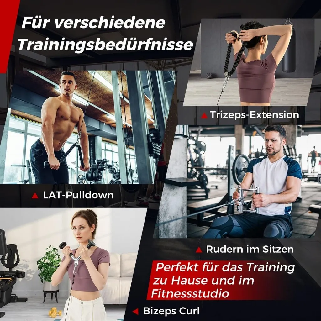 Kit Tirage Poulie Triceps pour Éviter les Douleurs aux Poignets