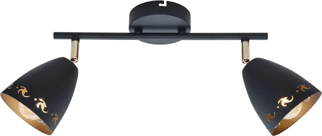 Plafonnier Compact Noir COTY 92-67166 pour Plafonds Bas et Petits Espaces