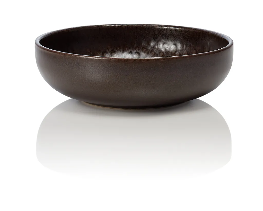 ROCKZZERO One Metallic Brown Bowl 16x5cm | Stoneware Professionale