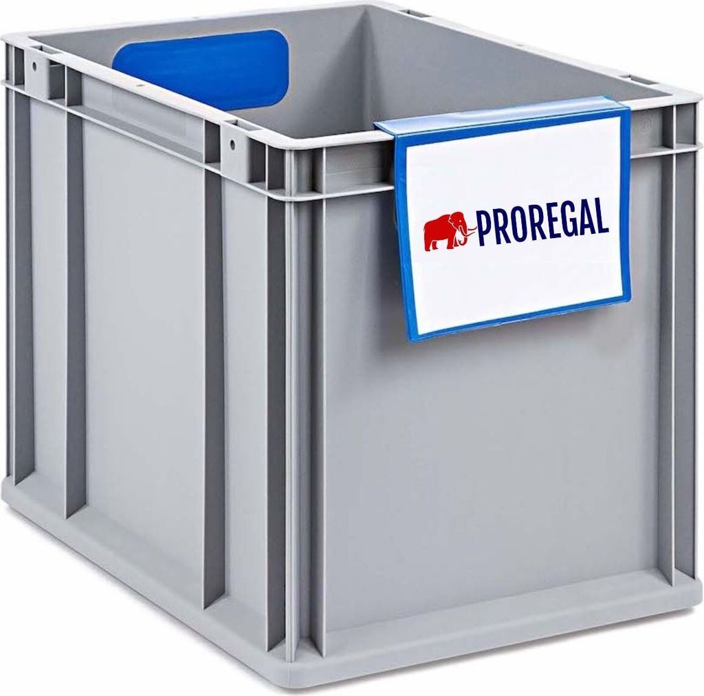 SparSet 10x Kennzeichnungstasche A5 für NextGen Euroboxen | HxB 14,8x21cm | Blau | Selbstklebend