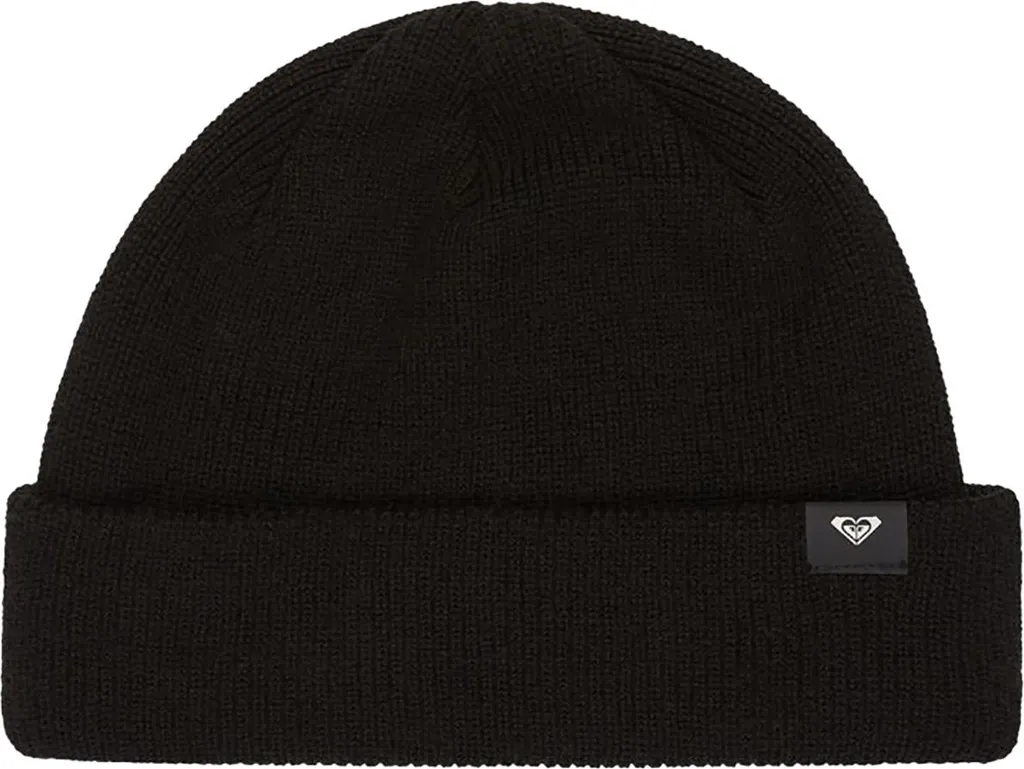 Bonnet femme chaud et extensible Roxy Folker noir en tricot doux