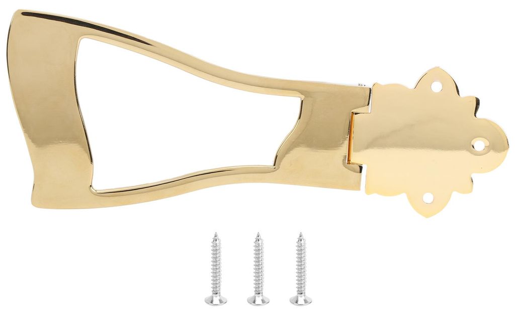 Gitarrensteg-Saitenhalter aus Chrom für Archtop-, Jazz- und Hollow-Gitarren šC Zubehör