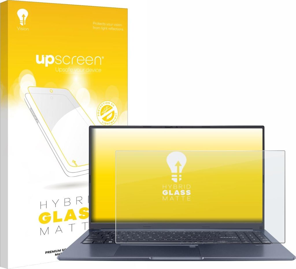 upscreen Entspiegelungs Schutzglas für ASUS Vivobook 15X OLED M1503QA Schutzfolie Panzer Folie Glas Display Schutz matt