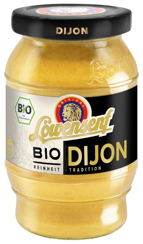 Verpackungsbild Bio Loewensenf Dijon kraeftig wuerzig klassischer Feinkostsenf 250ml