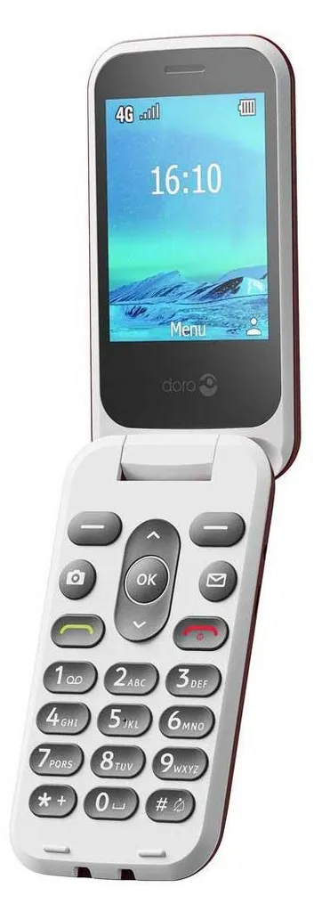 Mobile Doro 2820 Rouge Facile à Utiliser sans Chargeur Mural Secteur USB - 8