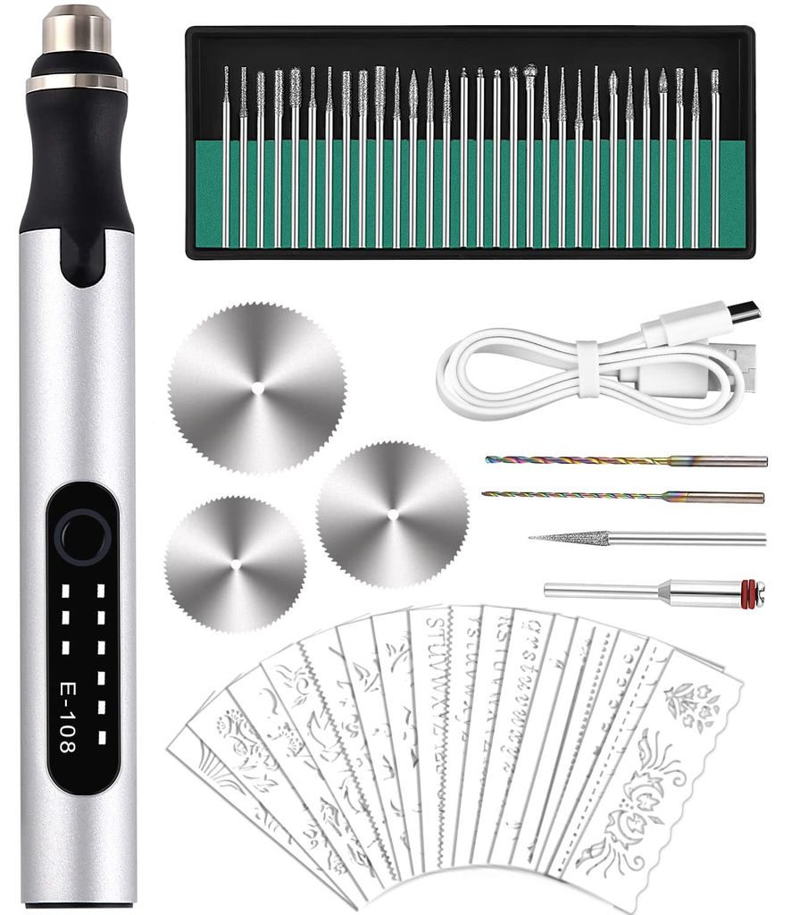 Elektrischer Gravierstift, Gravierwerkzeug-Set, Produktbild 