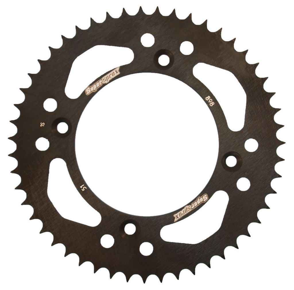 Stahl-Kettenrad Supersprox 428 - 51Z (schwarz) RFE-898:51-BLK|ID 110,0 LK 132,0 4-Loch