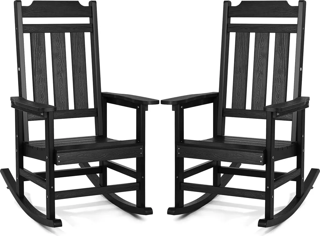 Fauteuil à bascule détente idéal pour lecture et repos lot de 2 gris