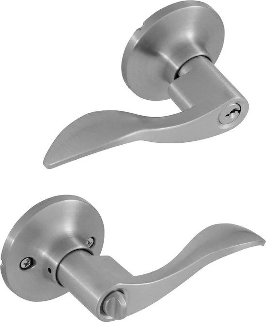 Poignée de Porte Moderne pour Rénovation Entrée - Finition Nickel Wave